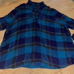 Lane Bryant 26/28 flannel pull over top